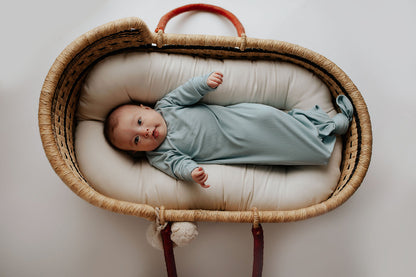 Three Little Tots - Knotted Newborn Gown - Blue Bird
