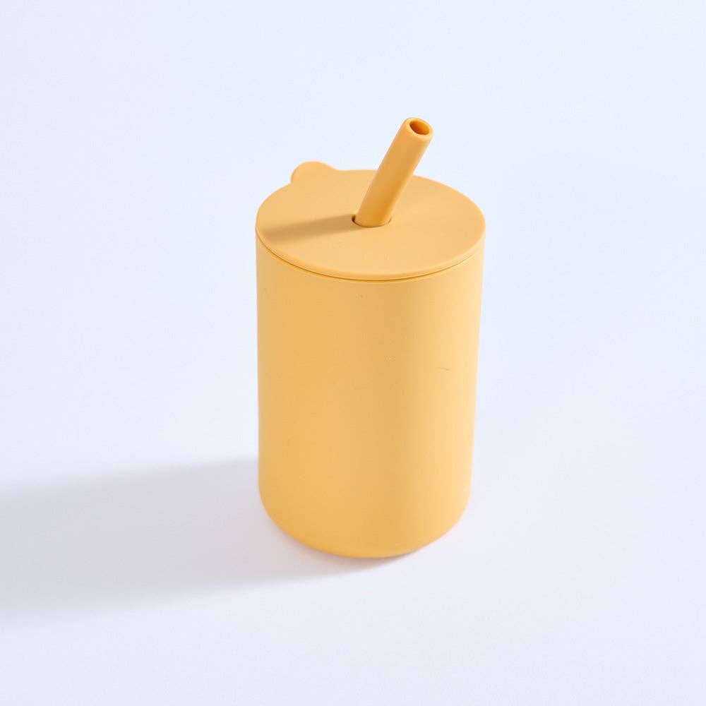 Milk Addict - Milk Addict Silicone Cup And Straw Set: Dusty Rose
