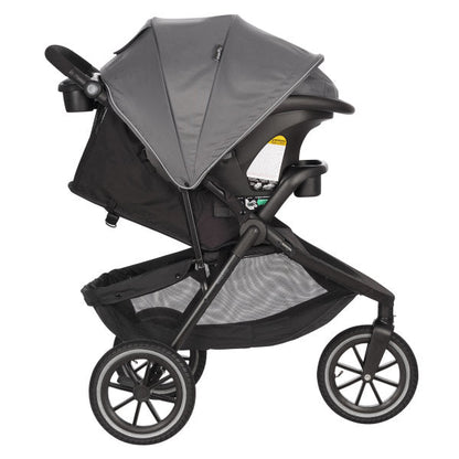 Evenflo - Folio3 Stroll & Jog Travel System with LiteMax 35 Infant Car Seat (Avenue Gray)