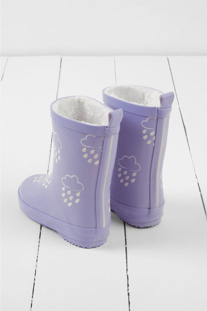 Grass & Air - Colour Changing Rain Boots (Wellies) - Purple Thistles