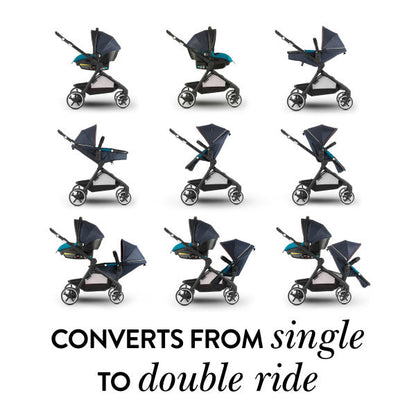 Evenflo - GOLD SensorSafe Pivot Xpand Smart Modular Travel System - Single to Double - Moonstone