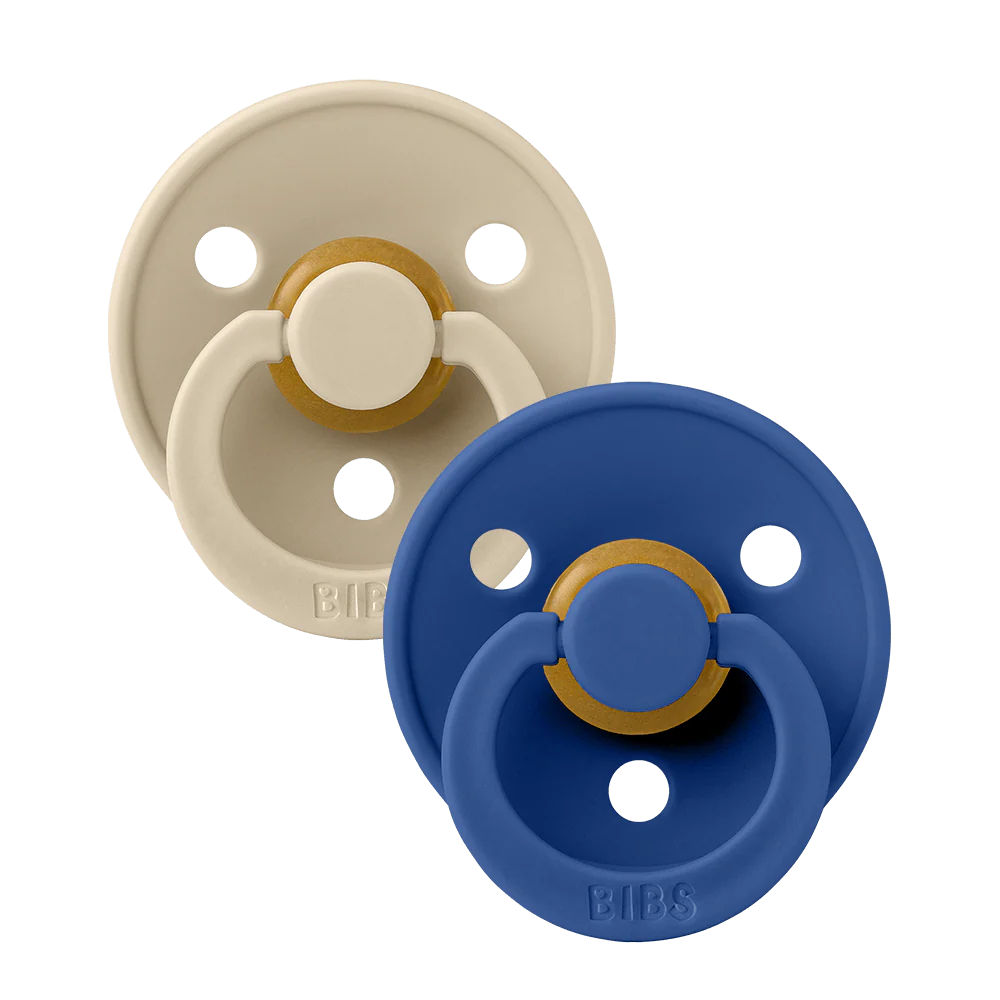 BIBS - Latex Pacifier 2 Pack - Vanilla + Cornflower