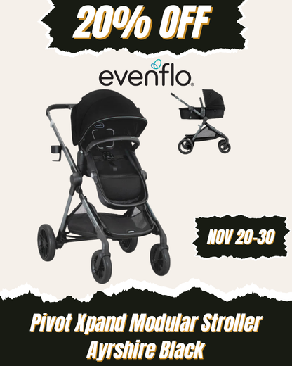 EVENFLO Pivot Xpand Modular Stroller (Ayrshire Black)