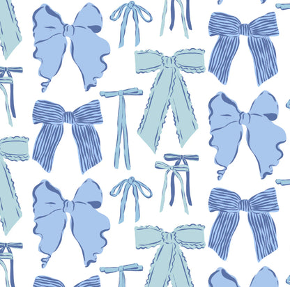 Devon Lang - Bria Women's Boxer Brief - Blue Bows