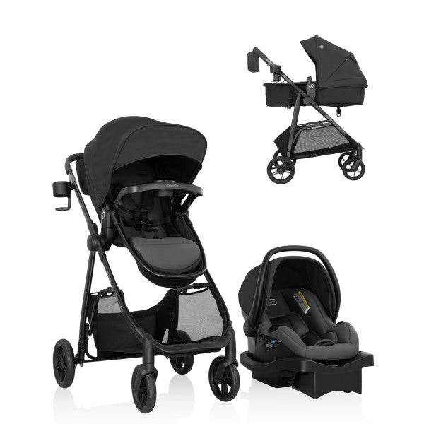 🔥 ON SALE NOW 🔥 Evenflo Omni Signature Travel System with LiteMax Infant Car Seat (Porto Black)