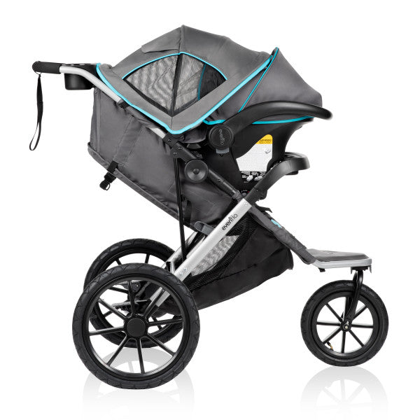 Evenflo - Victory Plus Jogging Stroller Travel System with LiteMax Infant Car Seat Malibu