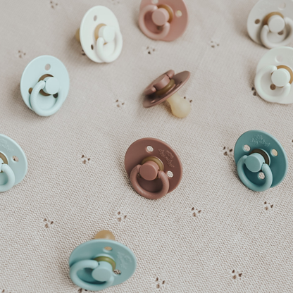 Itzy Soother™ Natural Rubber Paci Sets: Apricot + Terracotta