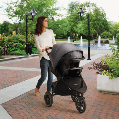 Evenflo - Folio3 Stroll & Jog Travel System with LiteMax 35 Infant Car Seat (Avenue Gray)