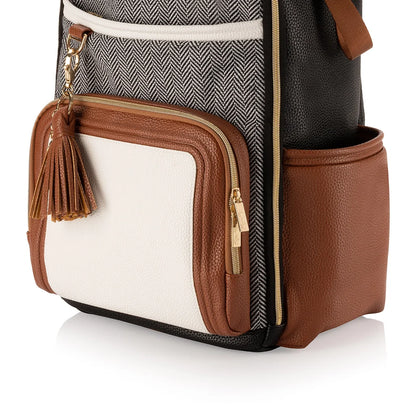 Itzy Ritzy - Coffee + Cream Boss Plus Backpack Diaper Bag