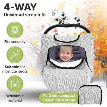 KeaBabies Warmzy Baby Carseat Cover (Herringbone) ARRIVING FIRST WEEK OF DECEMBER