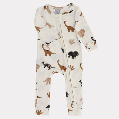 Pip + Phee - Bamboo Footless Sleepers | LE Prints #2: Peach-smiley / 3T