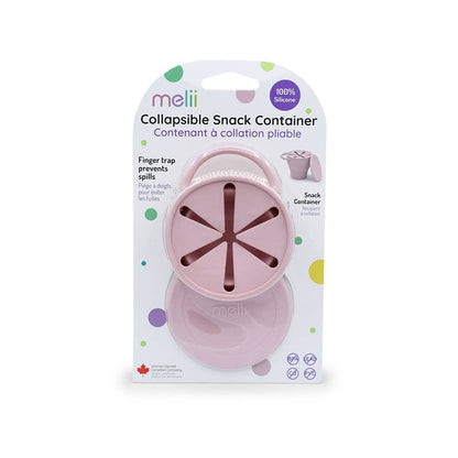 Melii - 100% Silicone Collapsible Snack Container with Finger Trap: Blue
