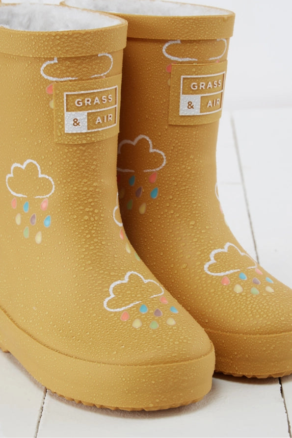 Grass & Air - Colour Changing Rain Boots (Wellies) - Ochre
