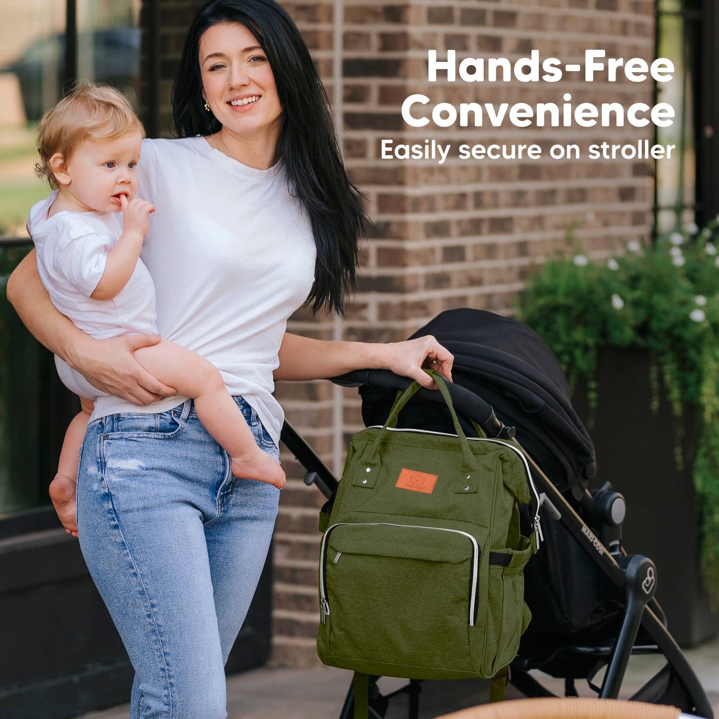 KeaBabies - Original Diaper Bag Backpack, Baby Bags with Changing Pad: Coffee Brown