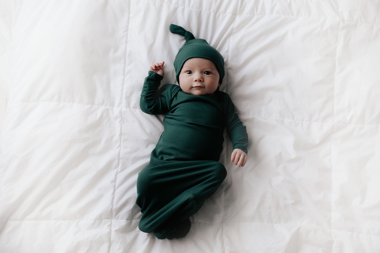 Three Little Tots - Knotted Newborn Gown - Forest