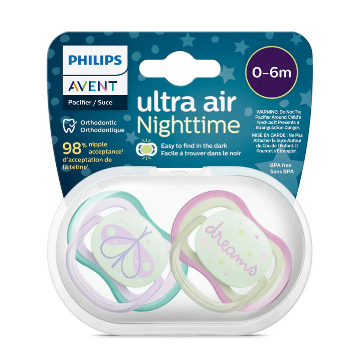 Philips Avent - Ultra Air Nighttime Pacifier 2 Pack
