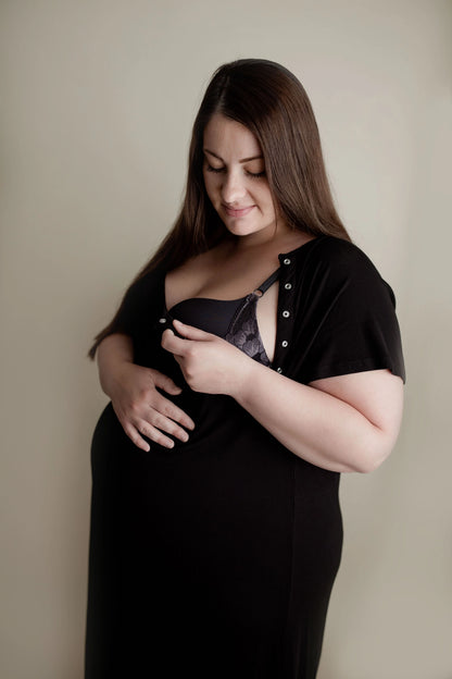 Three Little Tots - Maternity Mommy Labor and Delivery/ Nursing Gown