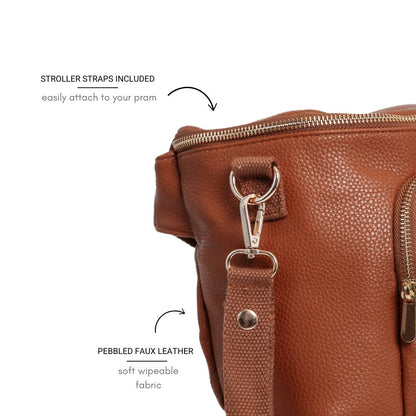 Bellaboo Boutique - Bellaboo Sling Crossbody Stroller Bag Tan