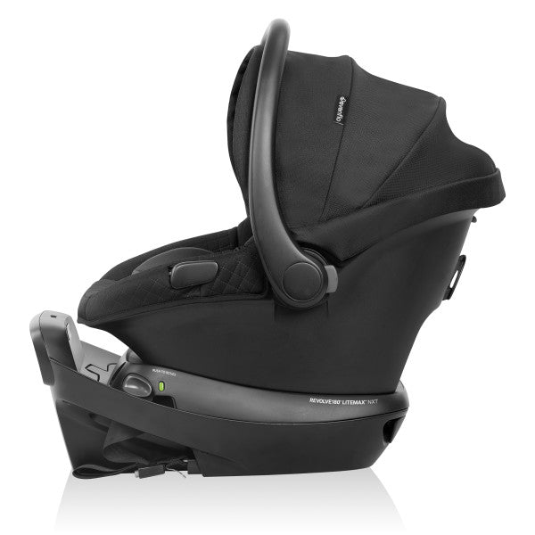 Evenflo Omni Ultra Travel System with Revolve180 LiteMax NXT Rotational Infant Car Seat - Caviar Black