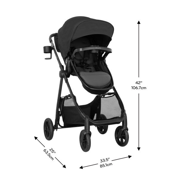 🔥 ON SALE NOW 🔥 Evenflo Omni Signature Travel System with LiteMax Infant Car Seat (Porto Black)