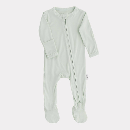 Pip + Phee - Bamboo Footed Sleepers | Solids: Mint / Newborn