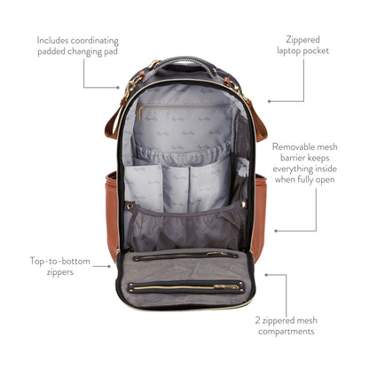 Itzy Ritzy - Coffee + Cream Boss Plus Backpack Diaper Bag