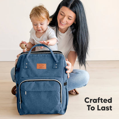 Original Diaper Bag Backpack, Baby Bags with Changing Pad: Navy Blue