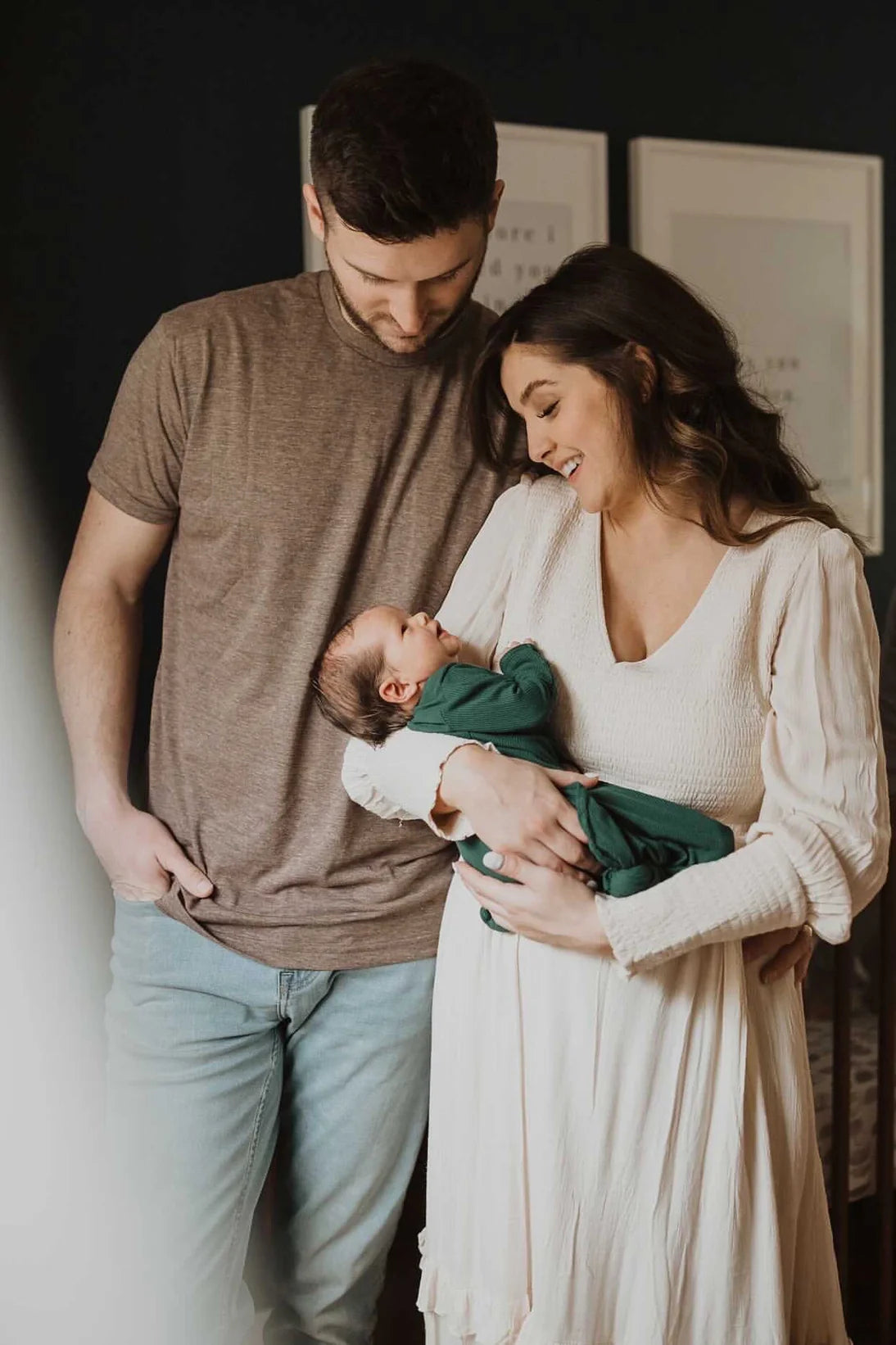 Three Little Tots - Knotted Newborn Gown - Forest