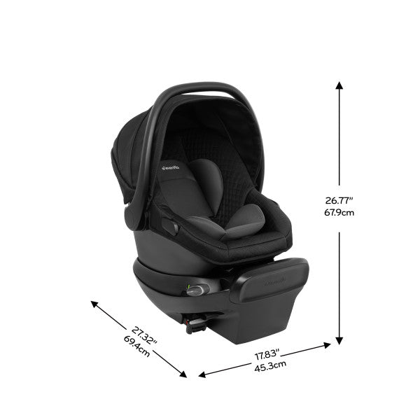 Evenflo Omni Ultra Travel System with Revolve180 LiteMax NXT Rotational Infant Car Seat - Caviar Black