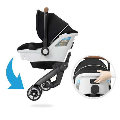 *NEW* Evenflo - Gold Shyft DualRide with Carryall Storage Infant Car Seat and Stroller Combo (Onyx Black)