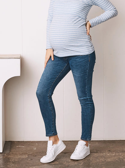 Angel Maternity - Over the Bump Skinny Jeans - Denim Blue