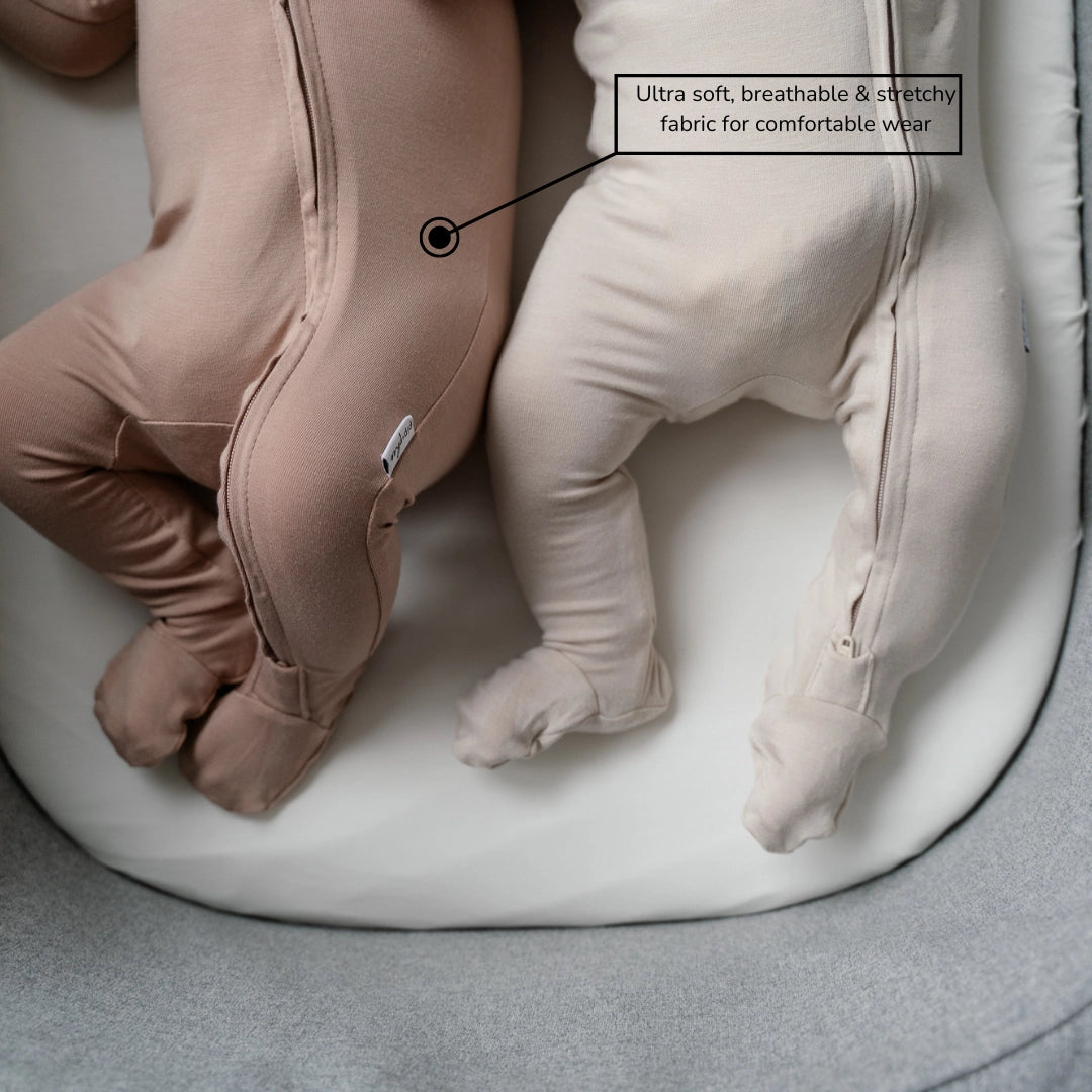 Pip + Phee - Bamboo Footed Sleeper - Petal Pink
