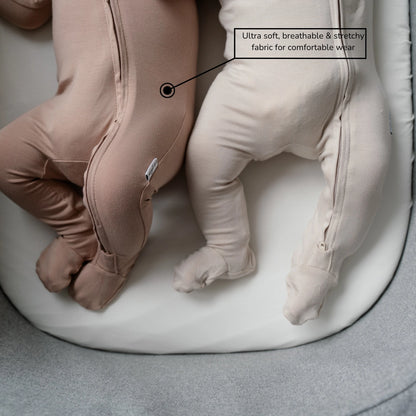 Pip + Phee - Bamboo Footed Sleeper - Petal Pink