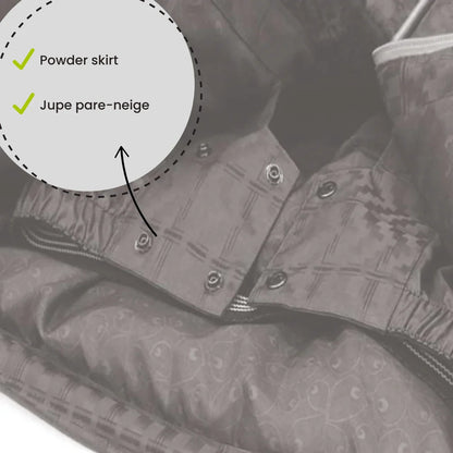 Perlimpinpin - Two Piece Kid Snowsuit - Black + Slate + Grenat