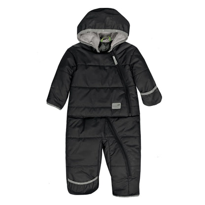 Perlimpinpin - CAR SEAT SAFE - One Piece Baby Snowsuit - Black