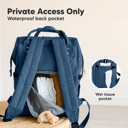 Original Diaper Bag Backpack, Baby Bags with Changing Pad: Navy Blue