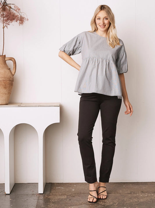 Angel Maternity - Over the Bump Straight Cut Work Pants - Black