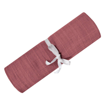 Perlimpinpin - Cotton muslin swaddle - Raspberry: OS