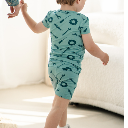 Pip + Phee - 2 Piece Bamboo Sets | LE Prints #4: Multi-check / 4T / Long Sleeves/Long Pants