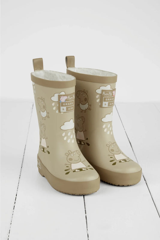 Grass & Air - Colour Changing Rain Boots (Wellies) - Peppa Pig Stone