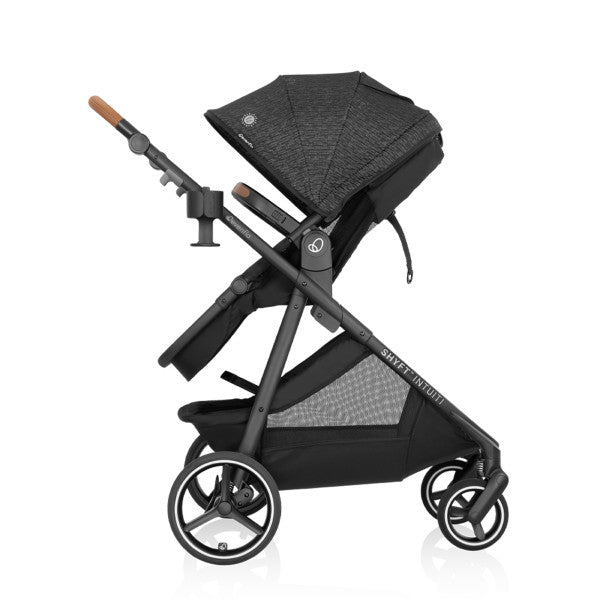 Evenflo Shyft Intuiti Travel System with Revolve180 LiteMax NXT Rotational Infant Car Seat (Black Shale)