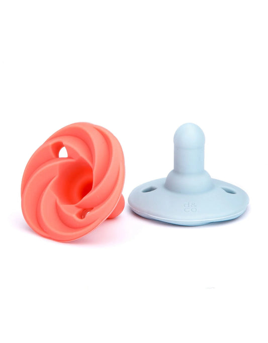 Holland Pop Pacifier - Stage 1/0M+ - Peach/Cloud 9