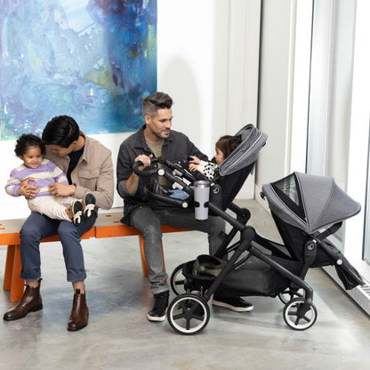 Evenflo - GOLD SensorSafe Pivot Xpand Smart Modular Travel System - Single to Double - Moonstone