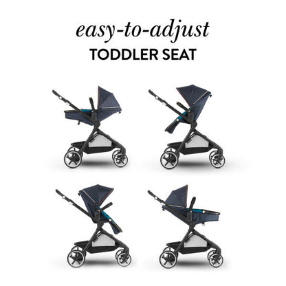 Evenflo - GOLD SensorSafe Pivot Xpand Smart Modular Travel System - Single to Double - Moonstone