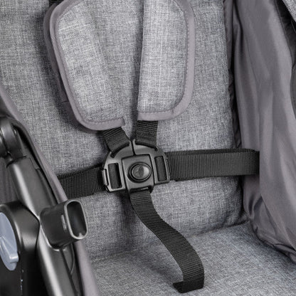 Evenflo - Omni Plus Modular Travel System with LiteMax Sport Rear-Facing Infant Car Seat (Mylar Gray)