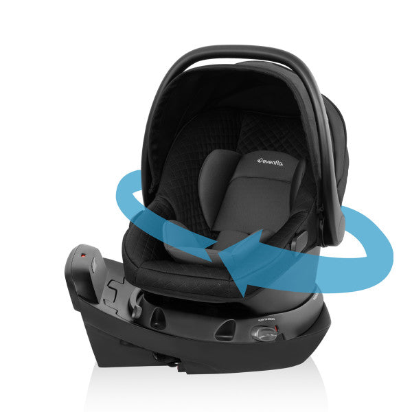 Evenflo Omni Ultra Travel System with Revolve180 LiteMax NXT Rotational Infant Car Seat - Caviar Black