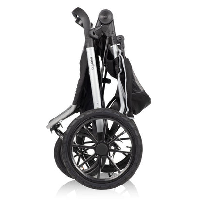 🔥 HOT DEAL 🔥 Evenflo - Victory Plus Jogging Stroller Travel System with LiteMax Infant Car Seat (Gray Scale)