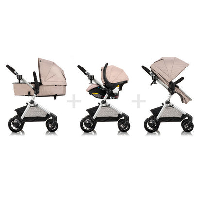 Evenflo Pivot Modular Travel System With SafeMax Car Seat - Sandstone Beige