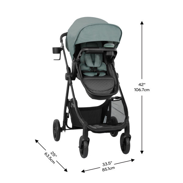 Evenflo Omni Ultra Travel System with Revolve180 LiteMax NXT Rotational Infant Car Seat - Pacific Green