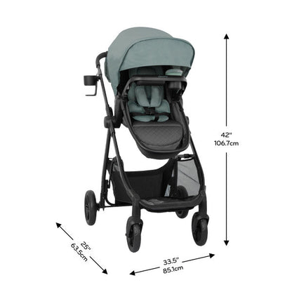 Evenflo Omni Ultra Travel System with Revolve180 LiteMax NXT Rotational Infant Car Seat - Pacific Green